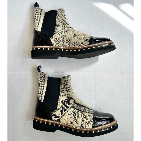 Free People Textile Atlas Chelsea Studded Fashion Boot Women’s Size EU 38 - Picture 1 of 11